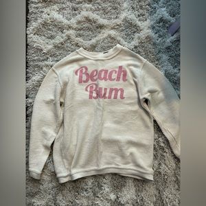 Pink Lily cream colored corded sweatshirt